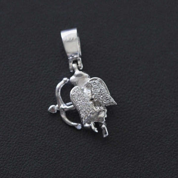 10k Solid White Gold Iced Cupid - The GLD Shop
