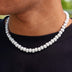 Cadena de Perlas Agrupadas en Oro Blanco - 10MM