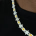 Iced Canary Star Oval Chain in White Gold - 12MM