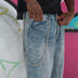 12MM Miami Cuban w/ 12MM Carabiner Pant Chain in White Gold
