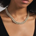 Conjunto de collar y pulsera Cuban Link de diamantes en oro amarillo - 12 mm