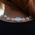Iced Clustered Pearl Flower Necklace in White Gold - 12MM