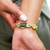 Pulsera de eslabones marineros hinchados de oro amarillo - 12 mm
