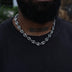Puffed Mariner Chain in White Gold - 12mm