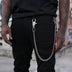 12MM Miami Cuban w/ 65MM Carabiner Pant Chain in White Gold