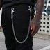 12MM Miami Cuban w/ 65MM Carabiner Pant Chain in White Gold
