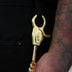 12MM Miami Cuban w/ 65MM Carabiner Pant Chain in Yellow Gold