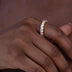 14k Solid Gold 4mm Single Layer Diamond Band Ring - The GLD Shop