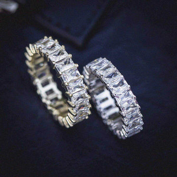 14k Solid Gold Baguette Ring in Yellow Gold - The GLD Shop