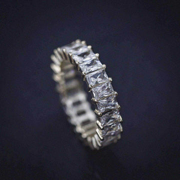 14k Solid Gold Baguette Ring in Yellow Gold - The GLD Shop