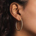 14k Solid Gold Medium Eternity Hoop Earring - The GLD Shop
