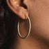 14k Solid Gold Medium Eternity Hoop Earring - The GLD Shop