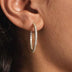 14k Solid Gold Small Eternity Hoop Earrings in Yellow Gold - The GLD Shop