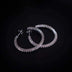 14k Solid White Gold Small Eternity Hoop Earrings in White Gold - The GLD Shop