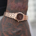 25MM Mini Visionary Stainless Steel Band Watch - Rose Gold - Chocolate Brown Dial