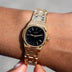 Reloj Mini Visionary de acero inoxidable de 25 mm con correa - Dorado - Esfera negra