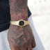 Reloj Mini Visionary de acero inoxidable con correa de 25 mm - Dorado - Esfera negra
