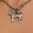 Simple Goat Pendant in Black