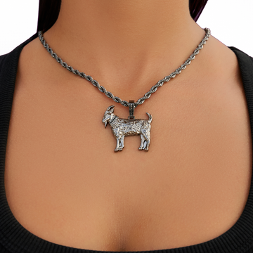 Simple Goat Pendant in Black