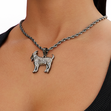 Simple Goat Pendant in Black