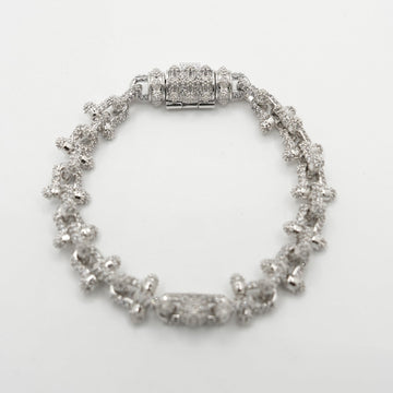 Diamond Spike Bracelet in White Gold