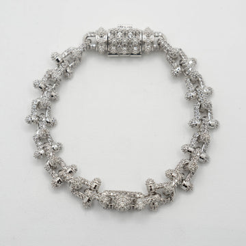 Diamond Spike Bracelet in White Gold