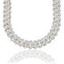Men's Moissanite Diamond Prong Cuban Chain in Yellow Gold Vermeil - 19mm