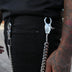 19MM Miami Cuban w/ 65MM Carabiner Pant Chain in White Gold