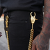 19MM Miami Cuban w/ 65MM Carabiner Pant Chain in Yellow Gold