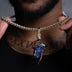 Malik Nabers One Handed Catch Pendant in Yellow Gold