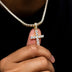 Cruz de diamante en oro amarillo