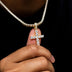 Cruz de diamante en oro amarillo