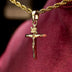 Crucifix Cross Pendant in Yellow Gold