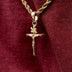 Crucifix Cross Pendant in Yellow Gold