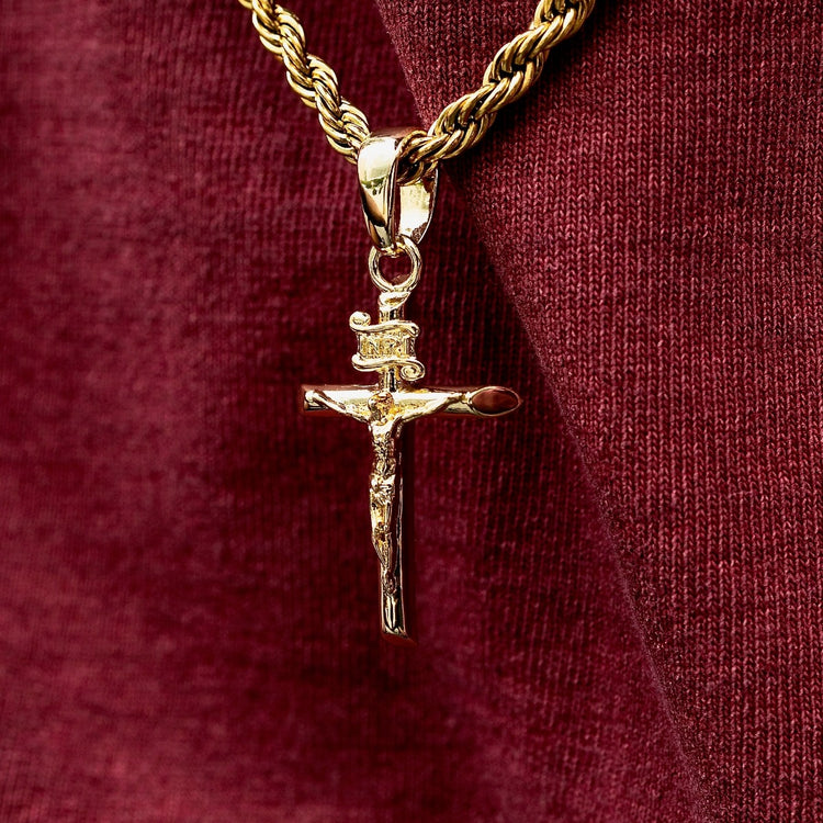 Crucifix in Yellow Gold