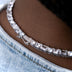 Multi Stone Lariat Necklace in White Gold