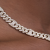 Iced Mariner Puffed Cuban Necklace in Yellow Gold