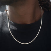 GLD Diamond Tennis Chain in Yellow Gold- 2mm