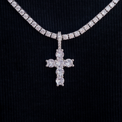 Iced Micro Round Cross