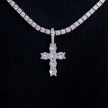 Iced Micro Round Cross