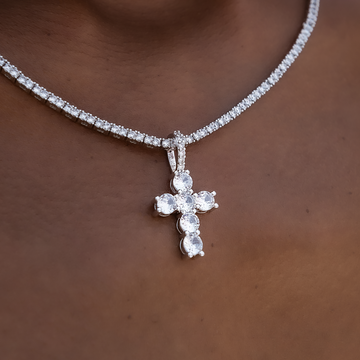 Iced Micro Round Cross