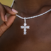 Iced Micro Round Cross