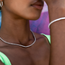 Collar + Pulsera de Tenis de Diamantes en Oro Blanco - 2 mm
