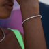 Collar + Pulsera de Tenis de Diamantes en Oro Blanco - 2 mm