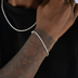 Round Cut Tennis Bracelet in White Gold- 2mm