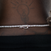 Paquete de cadena de tenis y pulsera de diamantes en oro blanco - 2 mm