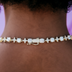 Collar de tenis con estrellas y piedras redondas en oro amarillo - 8 mm