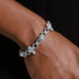 Baguette Cross Evil Eye Bracelet