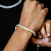 Pulsera de tenis con baguette de diamantes en oro amarillo - 6mm