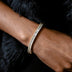 Pulsera de tenis con baguette de diamantes en oro amarillo - 6mm